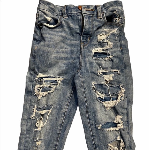 HP! American Eagle curvy high-rise jeggings size 0 - Picture 2 of 6